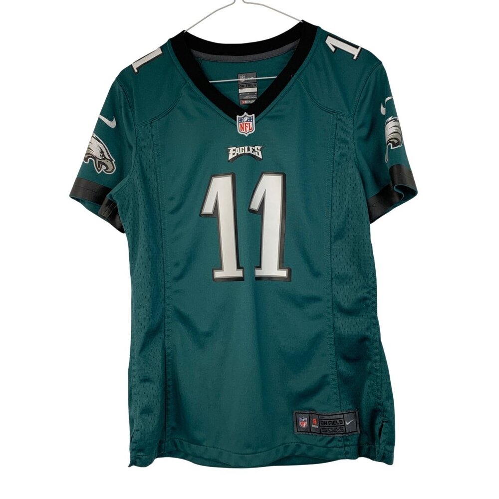Womens Nike M NFL On Field Philadelphia Eagles 11 Wentz Jersey Green New